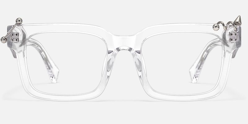 Spike - Rectangle Transparent Eyeglasses by Vooglam