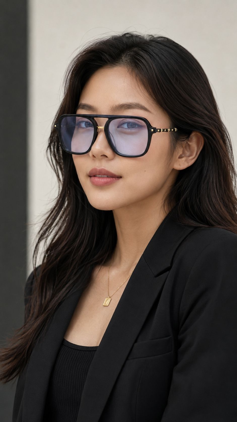 Explore the design story of Lizzy - Geometric Gold Eyeglasses | Vooglam 6