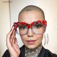 Rosaura - Square Purple Floral Eyeglasses - 10