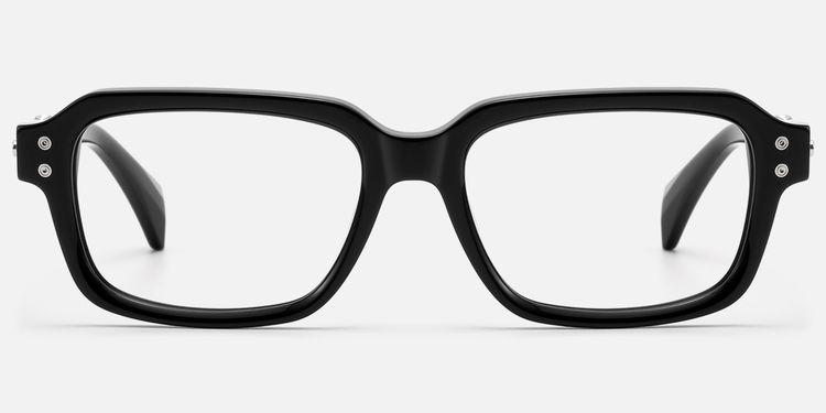 Anacortes - Silver Black Guitar Temple Glasses by Vooglam