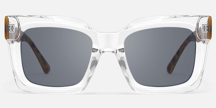Pacheco - Two Tone Oversized Clear Square Shades by Vooglam