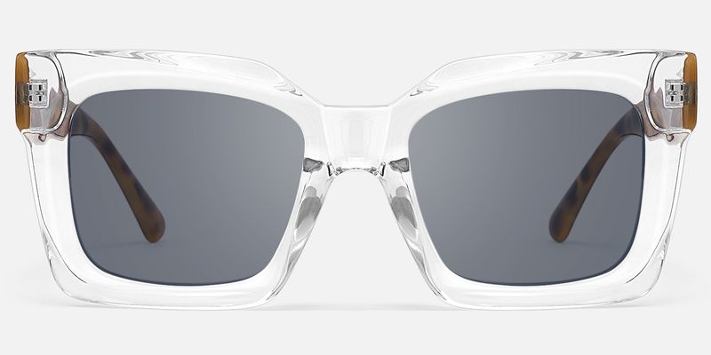 Pacheco - Two Tone Oversized Clear Square Shades by Vooglam