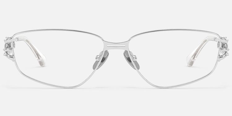 Spine - Silver Spine Deco Gothic Eyewear by Vooglam