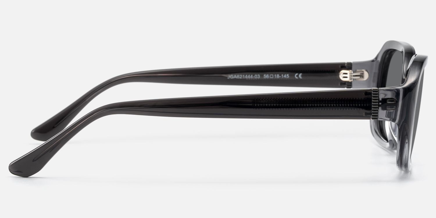 Mies - Gray Tinted Sunglasses with Screw Details by Vooglam - Side View