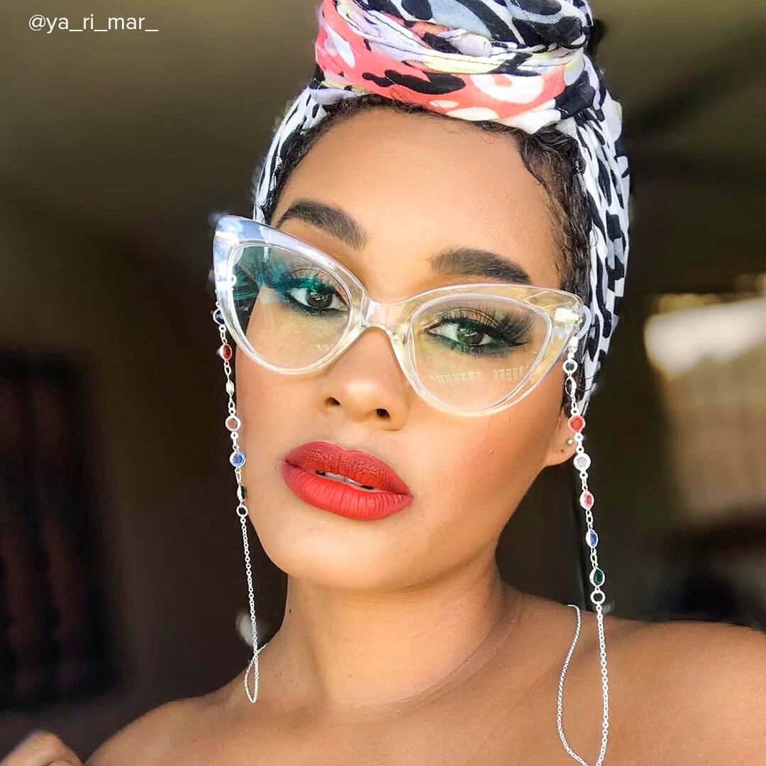 Veromca - Cat Eye Crystal Clear Eyeglasses - 7