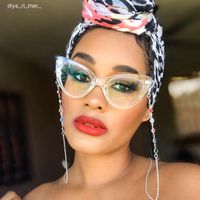 Veromca - Cat Eye Crystal Clear Eyeglasses - 7