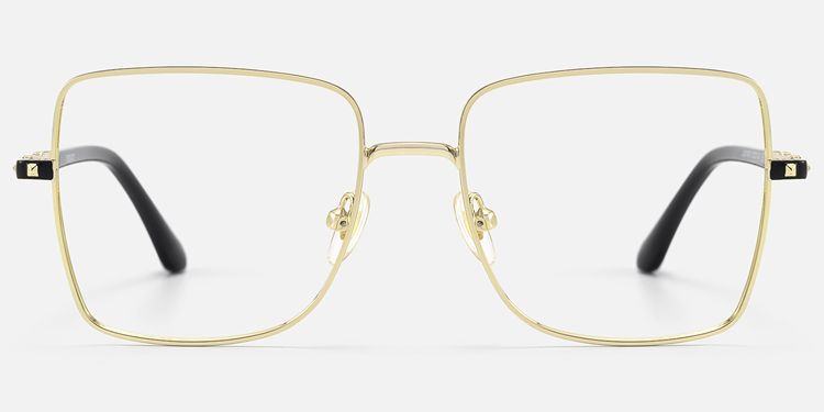 Devereux - Ultra Light Square Gold Eyeglasses by Vooglam