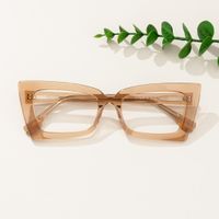 Sarah - Rectangle Tawny Eyeglasses | Vooglam On Model