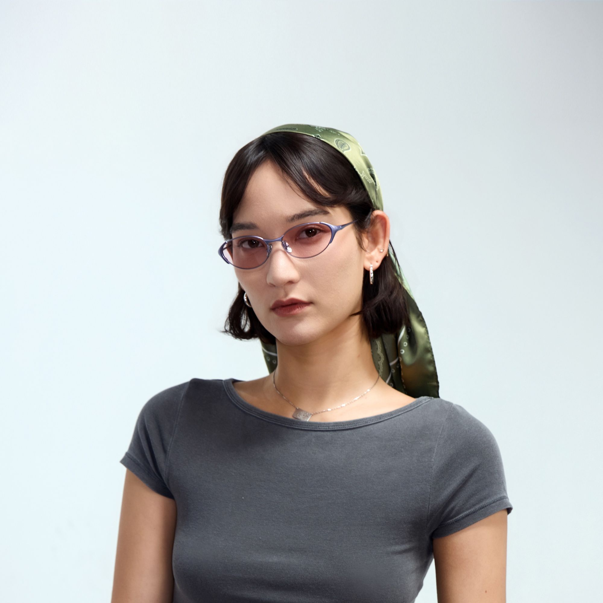 Ebisu - Purple Oval Rave Sunglasses with Pink Lens by Vooglam - Lifestyle Look