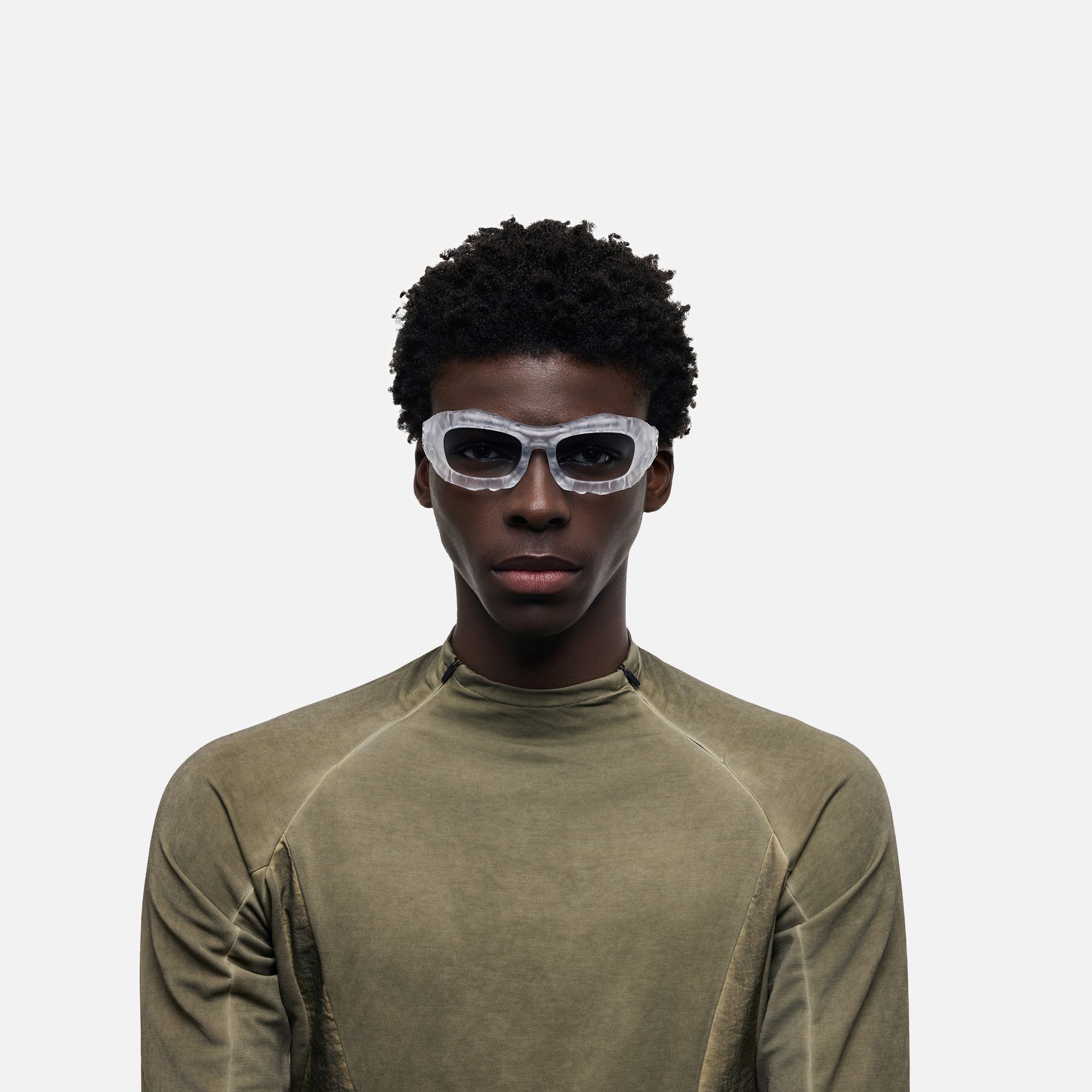 The Geologist - Blue Gradient Marble Sunglasses by Vooglam - Lifestyle Look