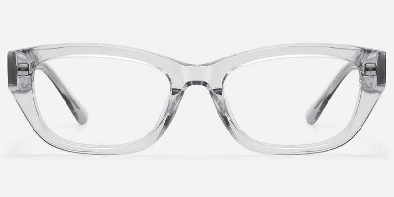 Riven - Crystal Grey Thick Cat Eye Frames by Vooglam