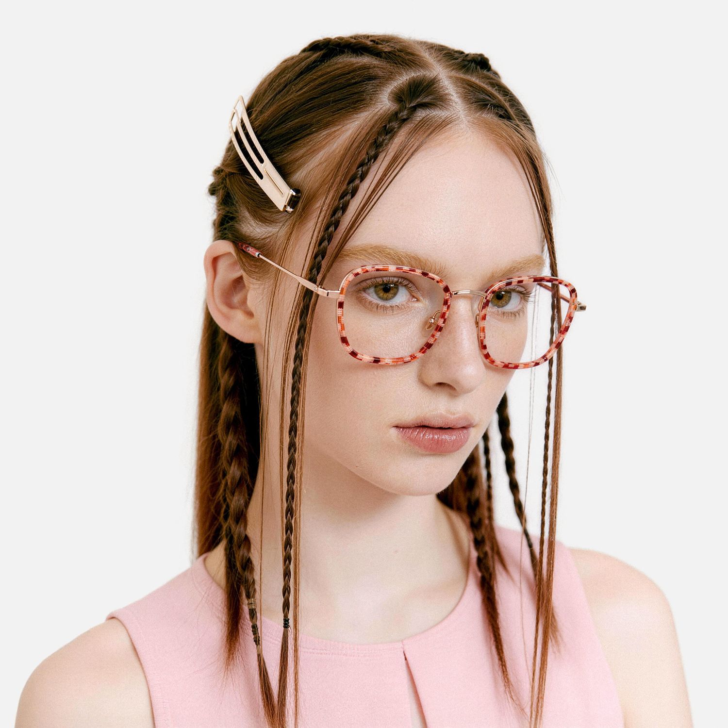 Brand Story: Behind the design of Sundance - Red and Pink Checkered Eyeglasses by Vooglam