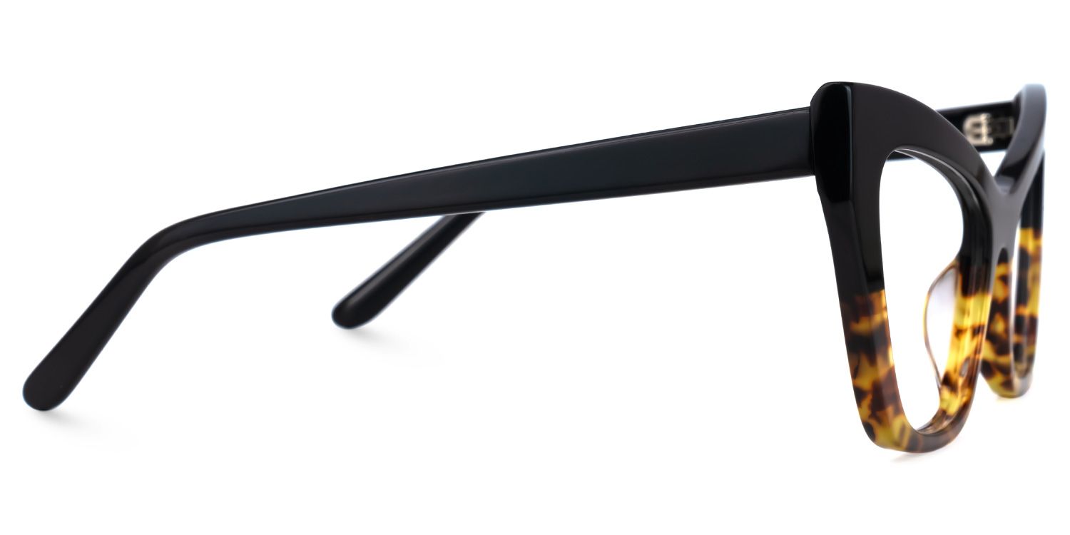 Bader - Cat Eye Black/Tortoise Eyeglasses - 4