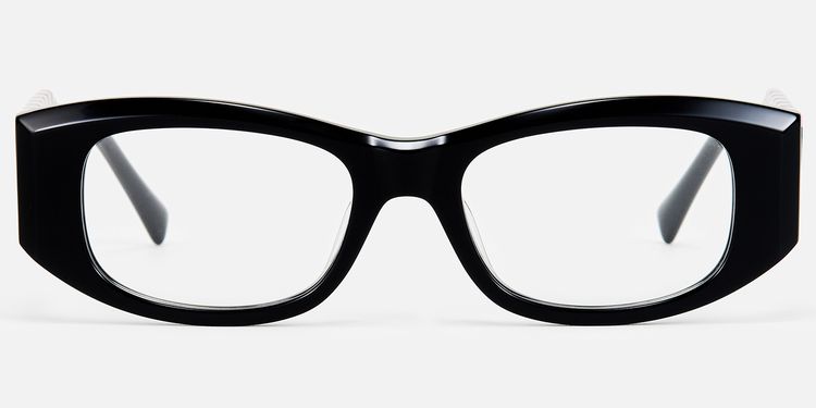 Banksy - Rectangle Black Eyeglasses by Vooglam