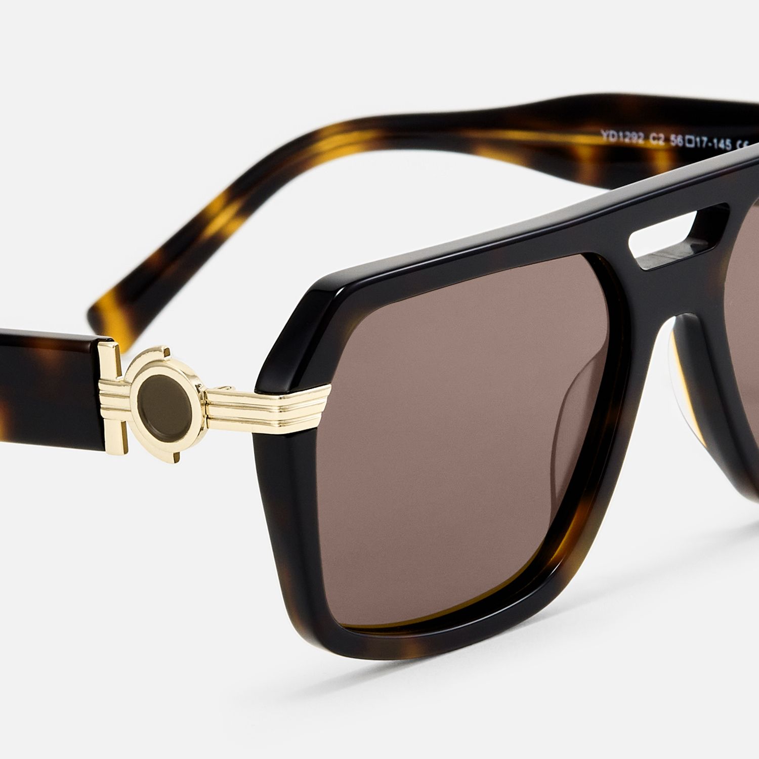 Maverick - Aviator Tortoise Sunglasses by Vooglam - Design Details