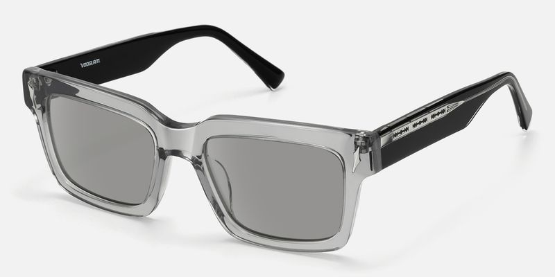Razor - Transparent Grey Tinted Sunglasses by Vooglam