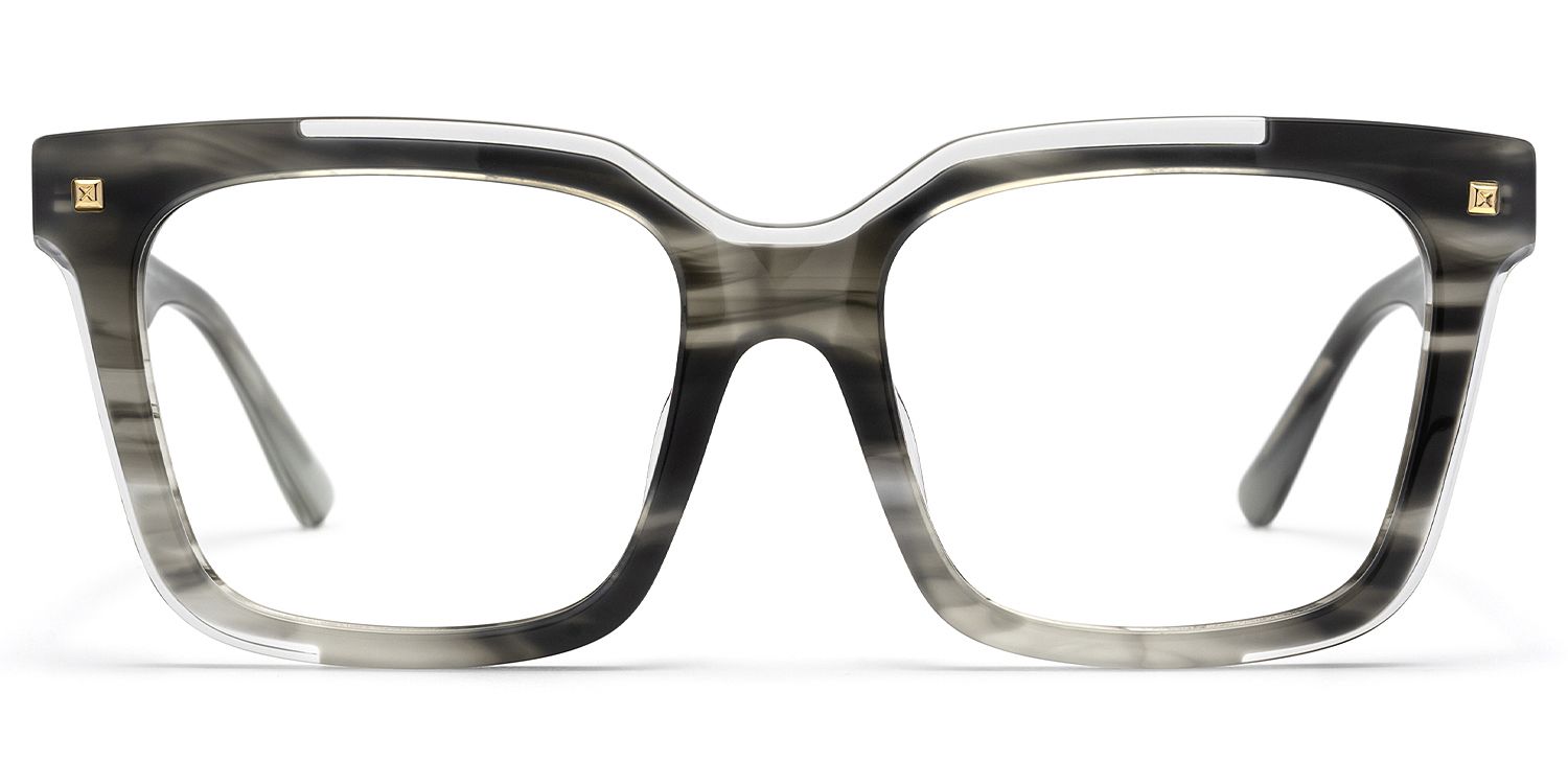 Taffeta - Square Silver Eyeglasses by Vooglam Product Details 1