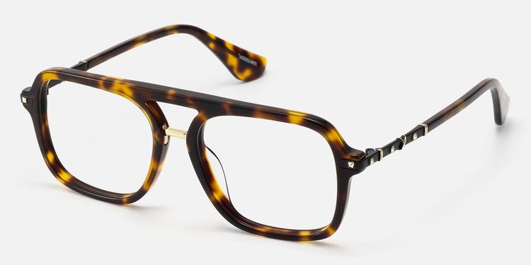 Marfa - Premium Tortoise Square Aviator Glasses by Vooglam