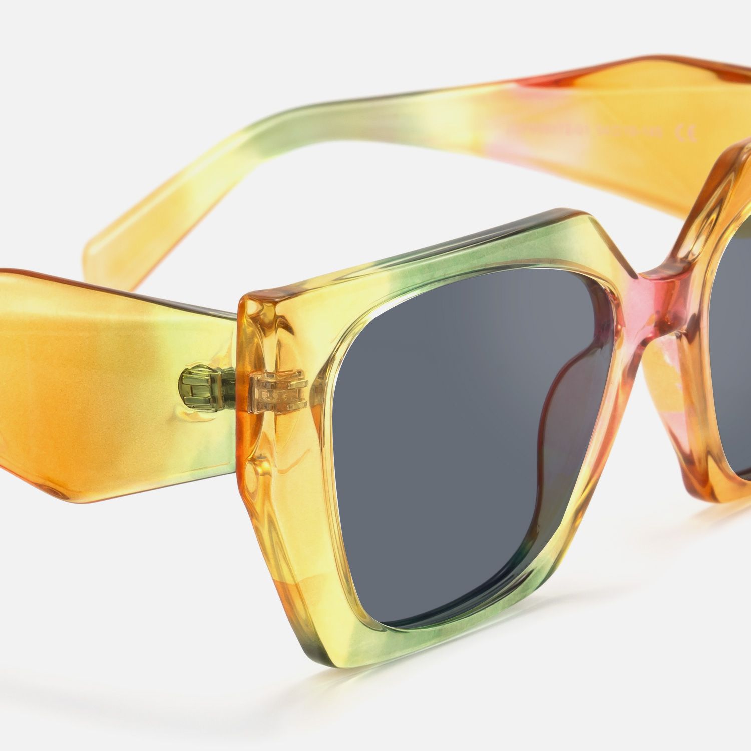 Faridah - Multicolor Wide Temple Butterfly Shades by Vooglam - Design Details