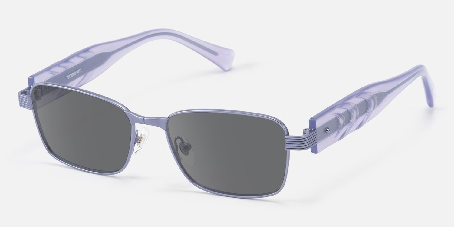 Toyo - Matte Purple Pearlescent Sunglasses by Vooglam - Front View