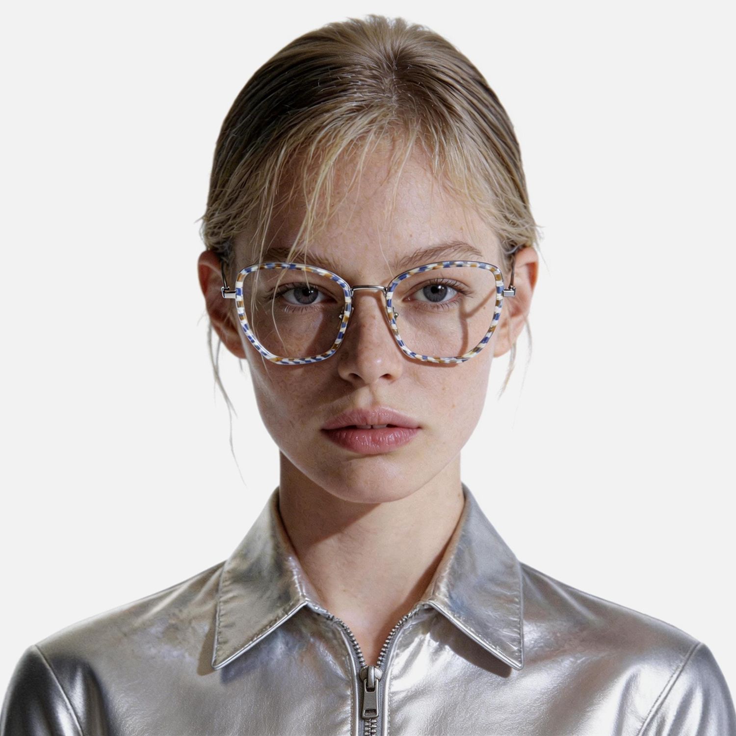 Brand Story: Behind the design of Wanderer-Blue Checkered Geometric Patterned Glasses by Vooglam