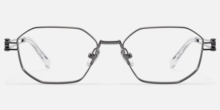 Loos - Daily Gunmetal Double Wire Temple Glasses by Vooglam