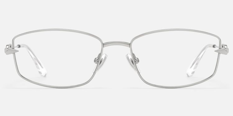 Bladework - Silver Thin Metal Narrow Glasses by Vooglam