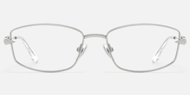 Bladework - Silver Thin Metal Narrow Glasses by Vooglam