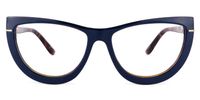 Rhea - Butterfly Dark/Blue Eyeglasses | Vooglam Angle View