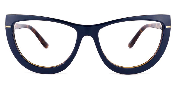Rhea - Butterfly Dark/Blue Eyeglasses | Vooglam