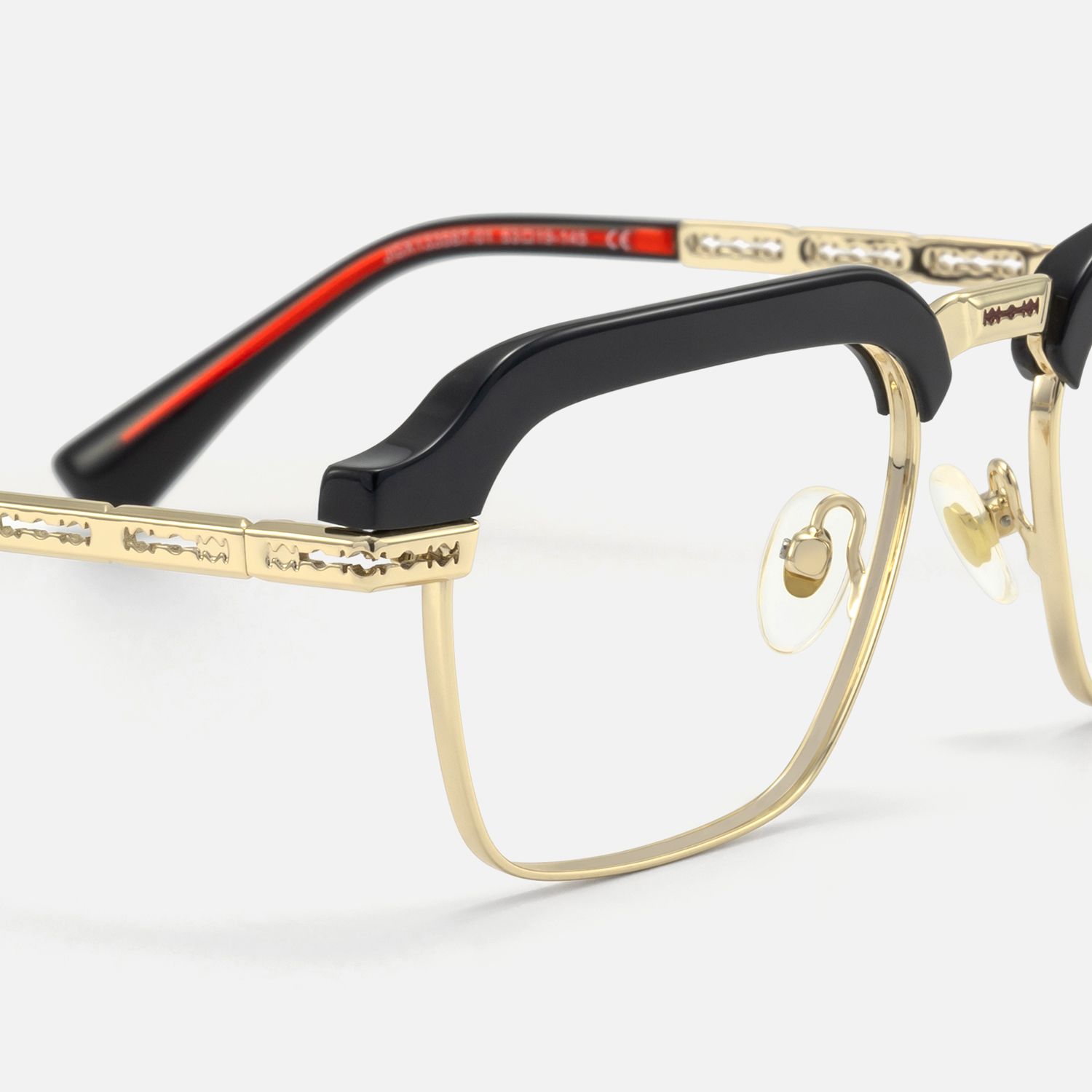 Archive - Black & Gold Razor Blade Glasses by Vooglam - Design Details