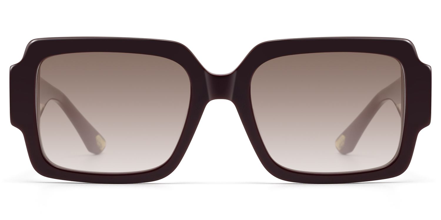 Axis - Burgundy Gradient Tint Sunglasses by Vooglam Product Details 1