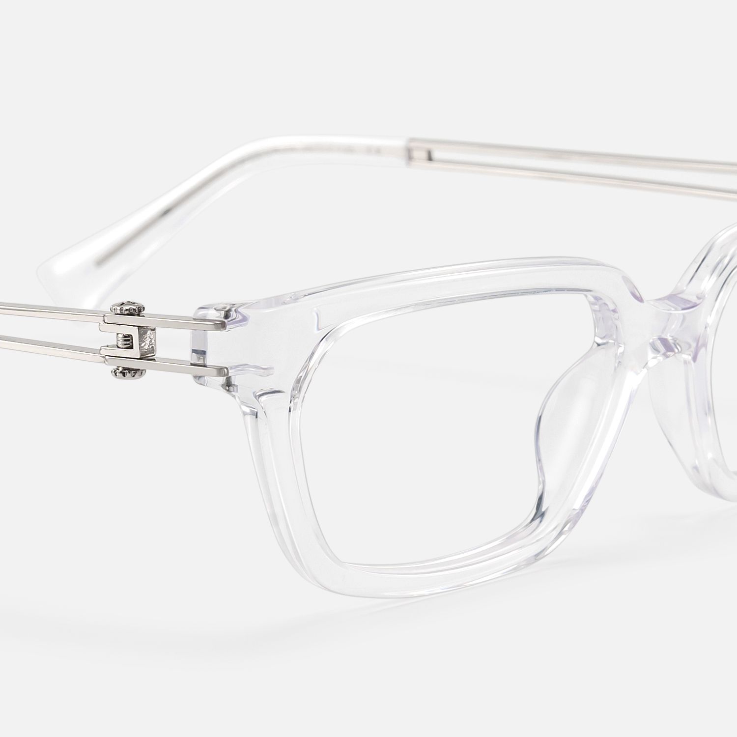 Scarpa - Light Clear Geometric Double Wire Glasses by Vooglam - Design Details