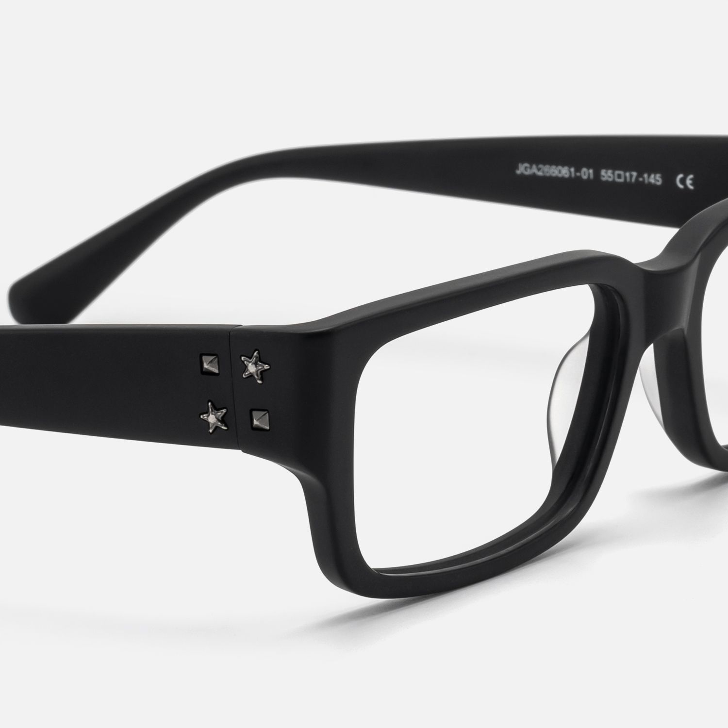 Drexen - Matte Black Acetate Rectangle Frames by Vooglam - Design Details