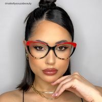 Trudie - Cat Eye Red Tortoise Eyeglasses - 13