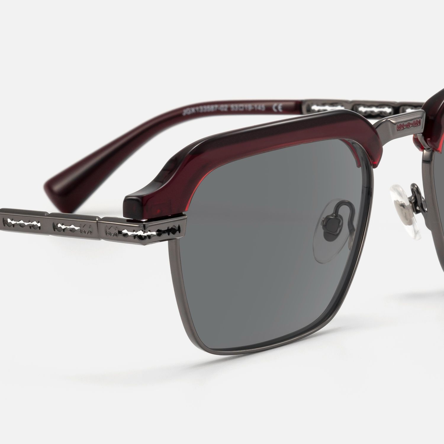 Archive - Dark Gray Razor Blade Sunglasses by Vooglam - Design Details