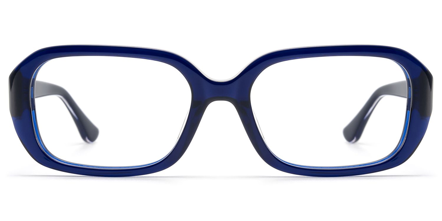 Mies - Bold Deep Blue Frames with Metal Pin by Vooglam Product Details 1