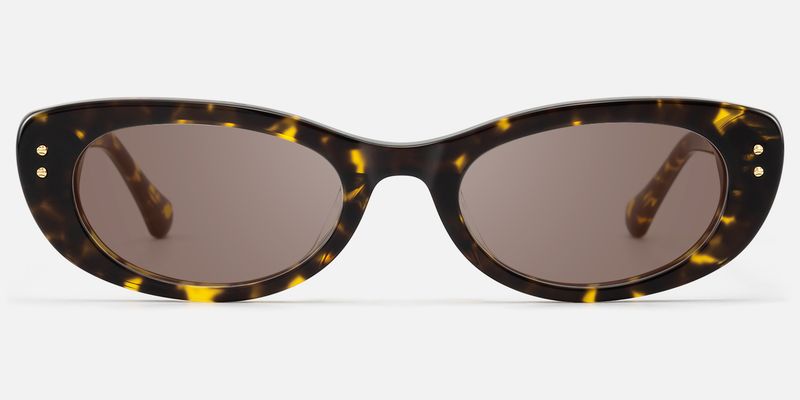 Ginza - Brown Tinted Tortoise Acetate Sunglasses by Vooglam