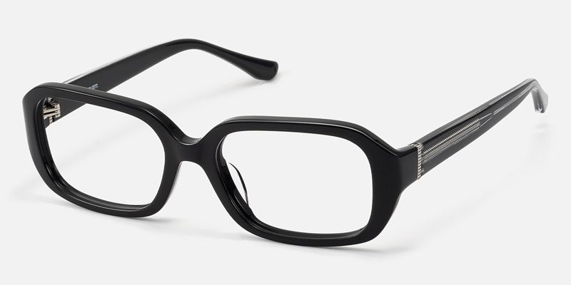 Mies - Exposed Hardware Acetate Black Frames by Vooglam