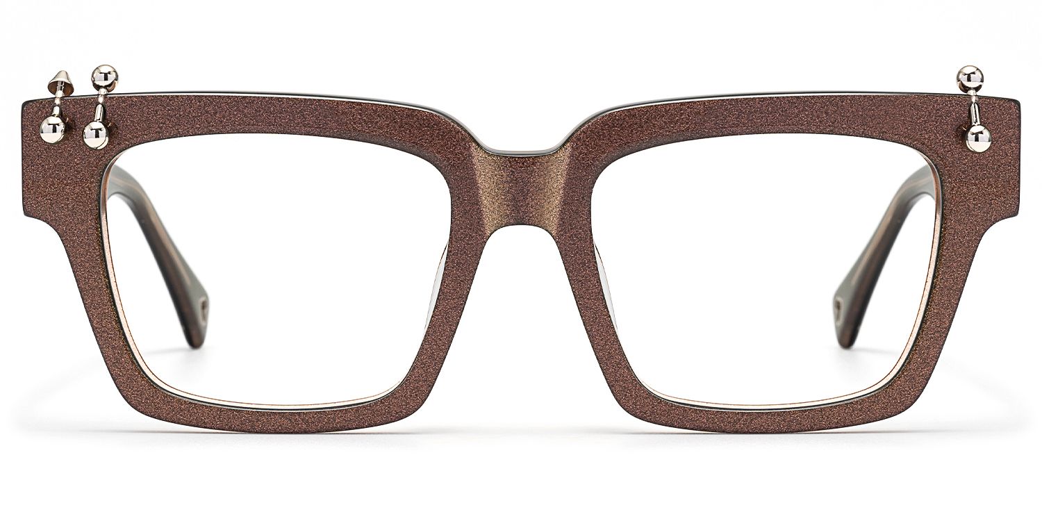 Pierce - Pearlescent Brown Pierced Punk Glasses by Vooglam Product Details 1