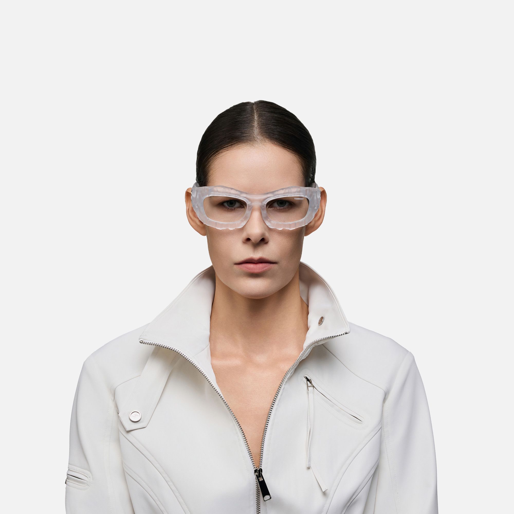 The Geologist - Clear Transparent Marble Glasses by Vooglam - On Model