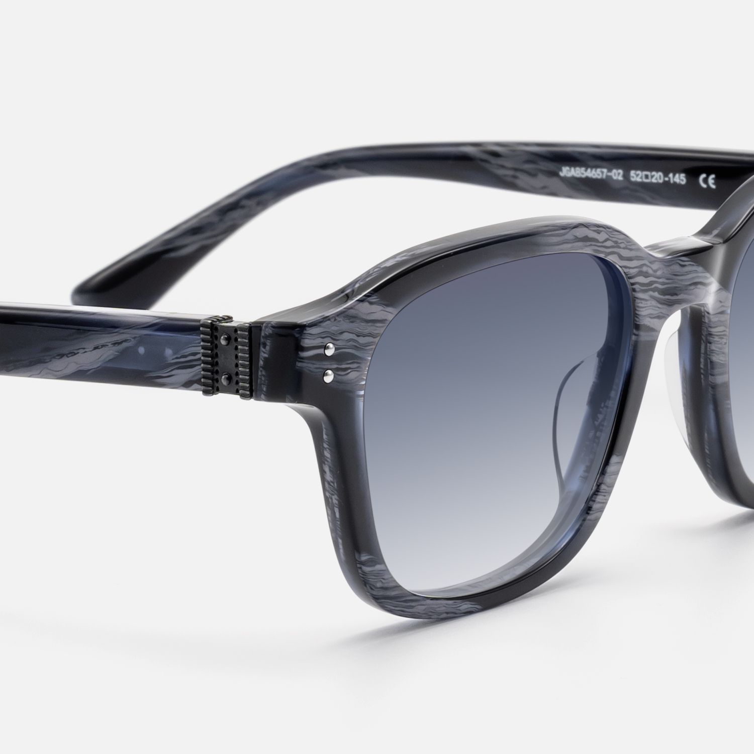 Rainier - Dark Blue Horn Gradient Lens Shades by Vooglam - Design Details