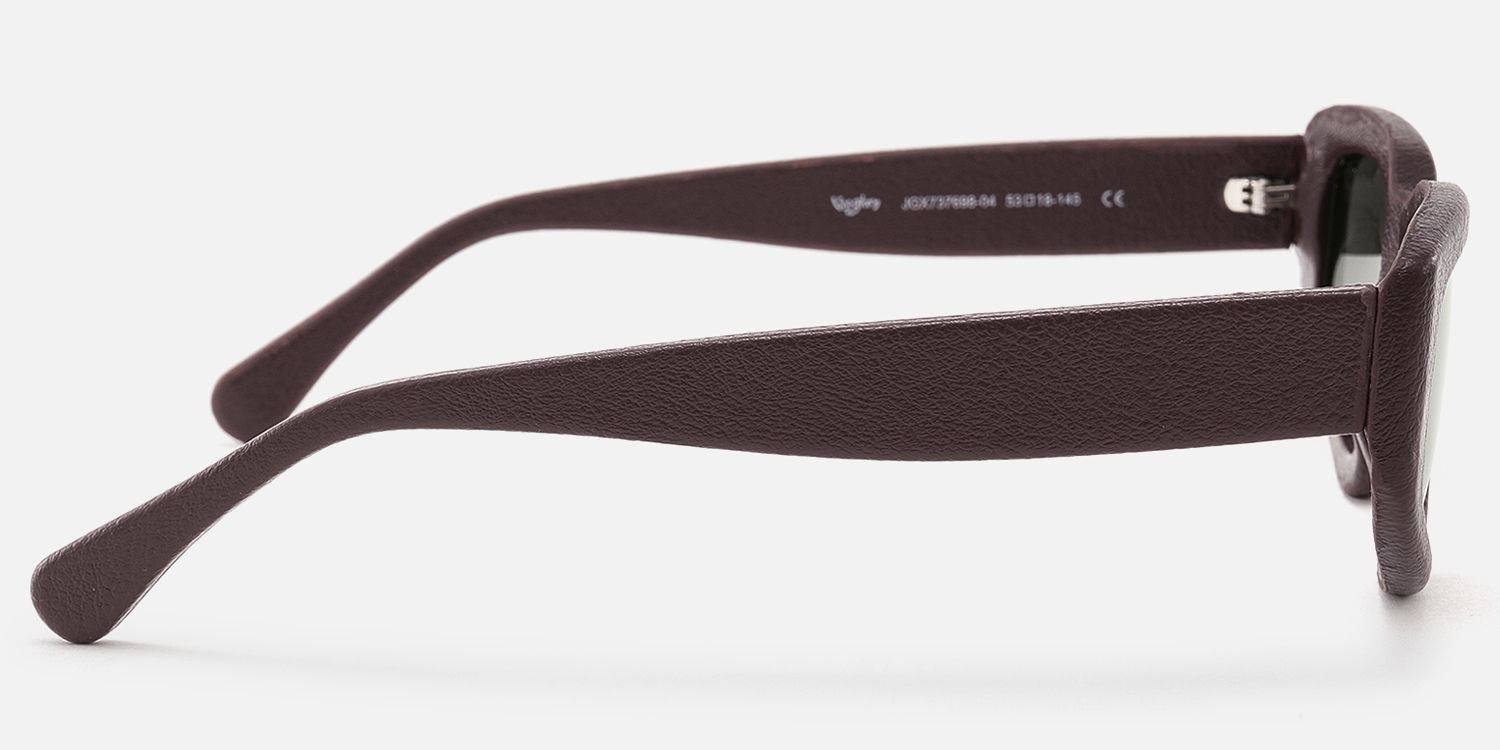 CruzHide - Geometric Brown Sunglasses by Vooglam - Side View