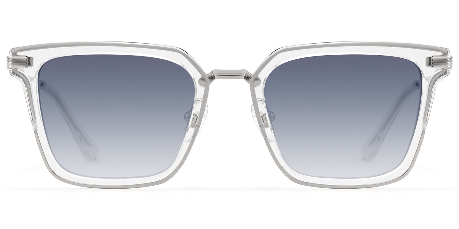Kassel - Gray Tint Large Transparent Sunglasses by Vooglam Product Details 1