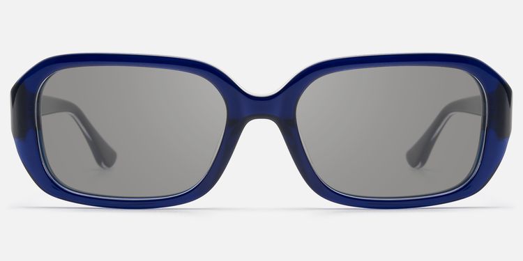 Mies - Blue Acetate Sunglasses with Metal Pins by Vooglam