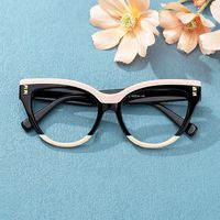 Dalila - Cat Eye Black Eyeglasses | Vooglam On Model