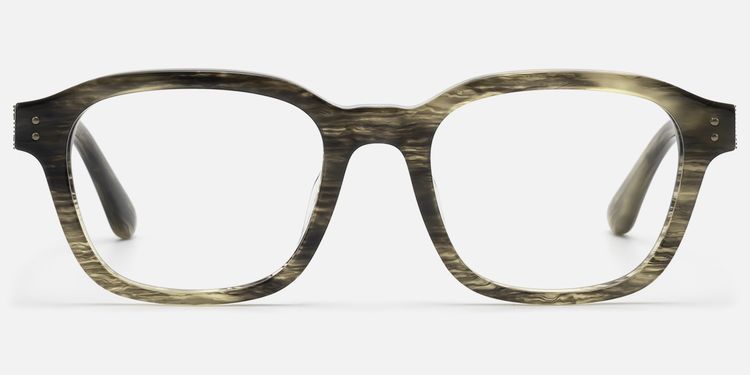 Rainier - Clear Brown Horn Rim Zipper Glasses by Vooglam