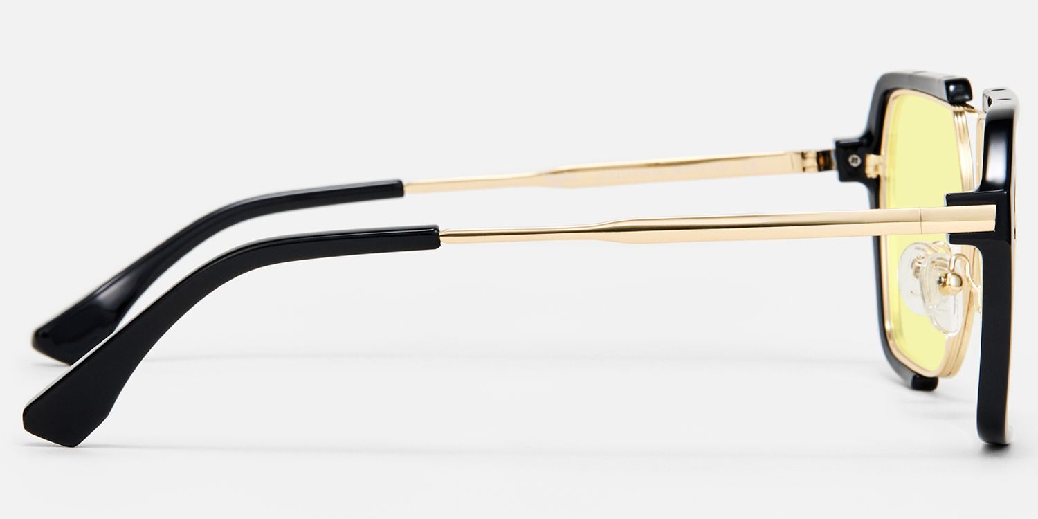 Porsha - Double Bridge Aviator Sunglasses by Vooglam - Side View