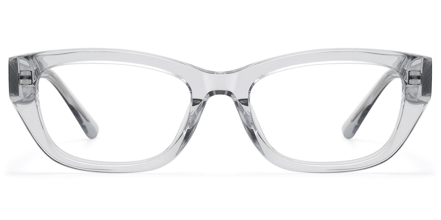 Riven - Crystal Grey Thick Cat Eye Frames by Vooglam Product Details 1