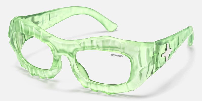 The Geologist - Clear Water Green Stone Glasses by Vooglam